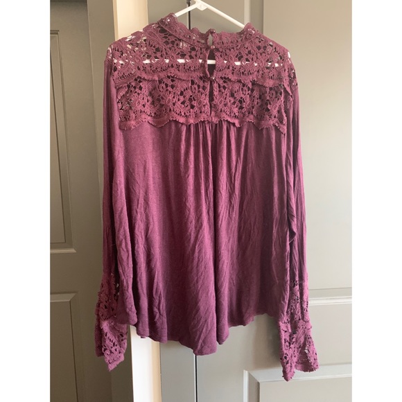 Cato - Deep Grape Burgundy Lace Top - Size 26/28W - Picture 2 of 2